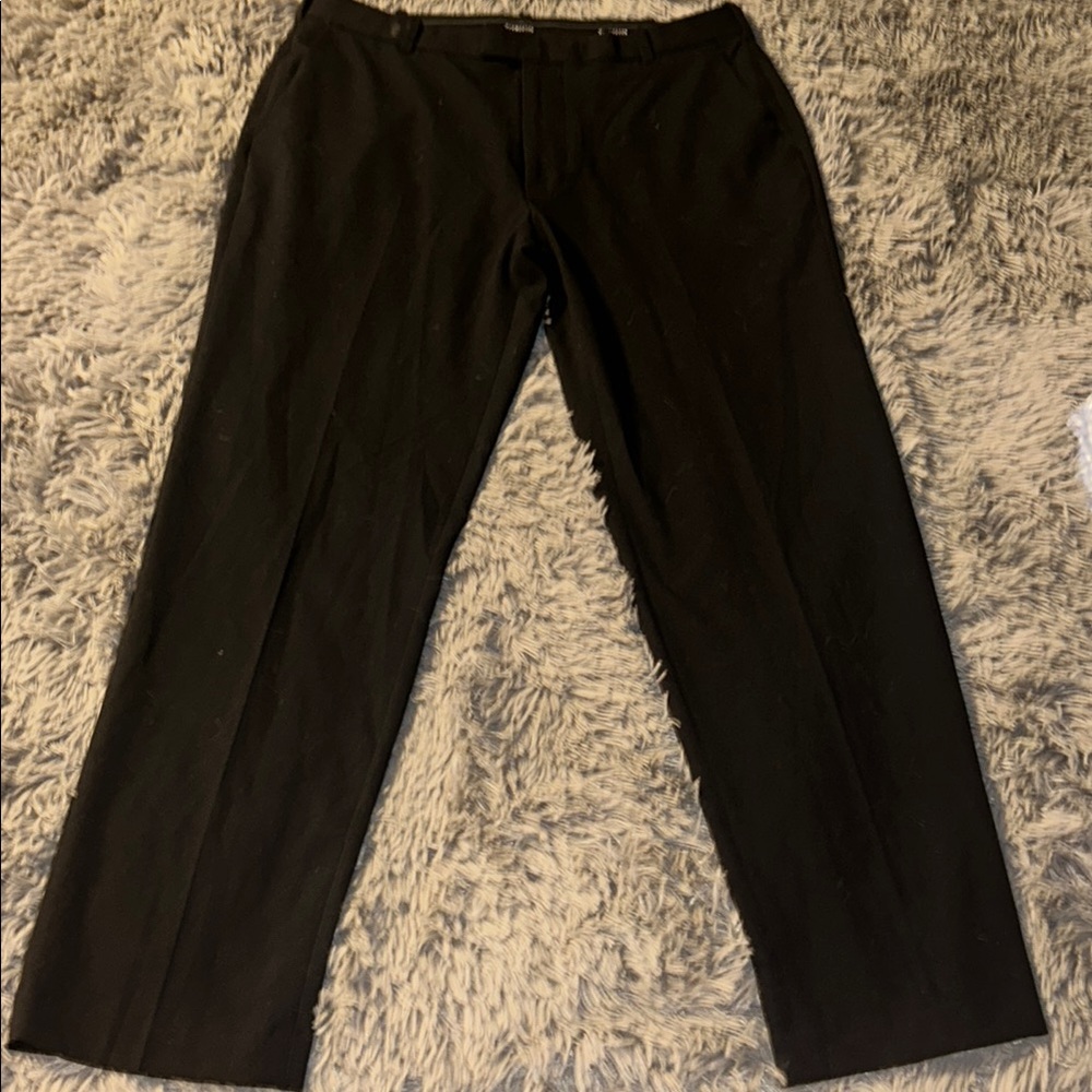 Van Heusen Black Dress Pants with Refined Sheen
